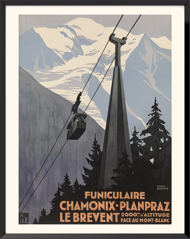 Affiche Funiculaire Chamonix de Roger Broders