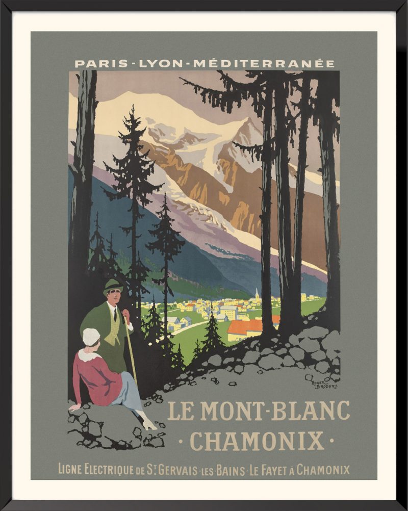 Affiche Mont Blanc Chamonix de Roger Broders