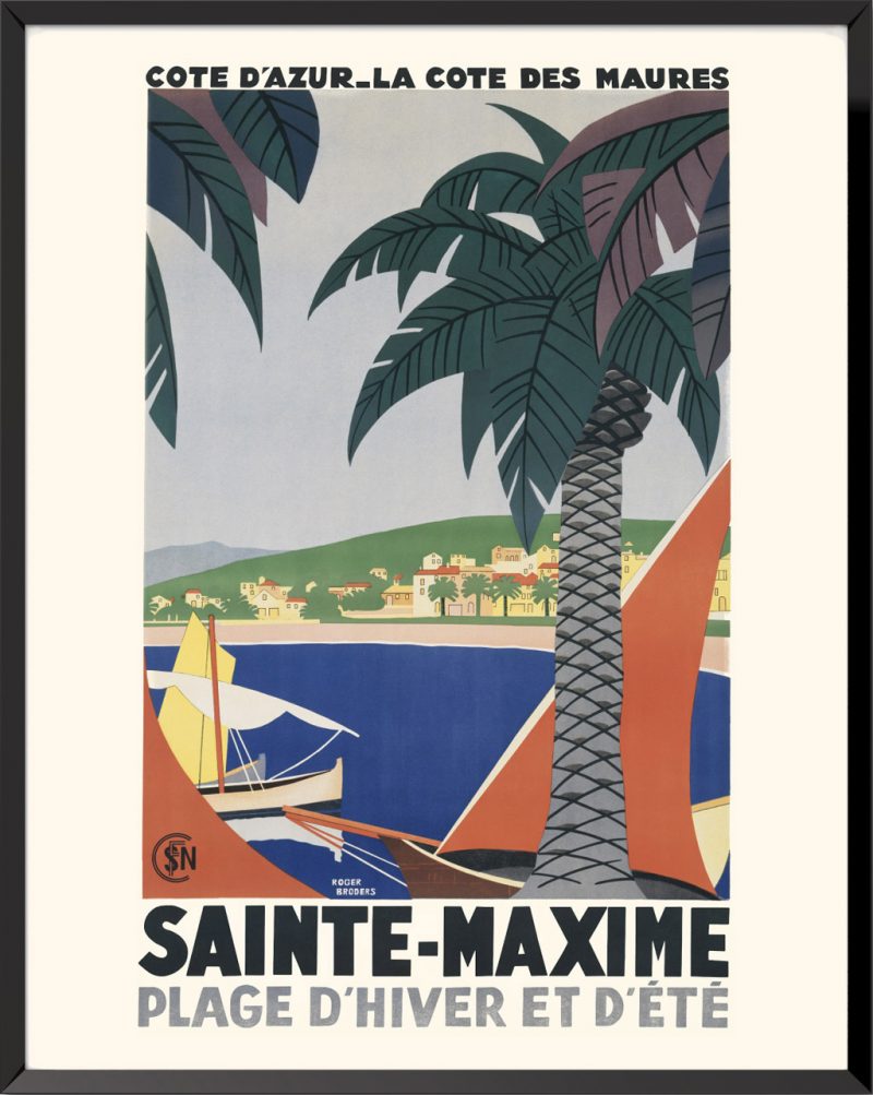 Affiche Sainte-Maxime de Roger Broders