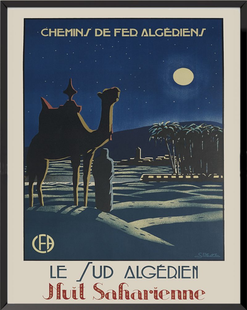 Affiche Chemins de fer Algériens de B. Besse