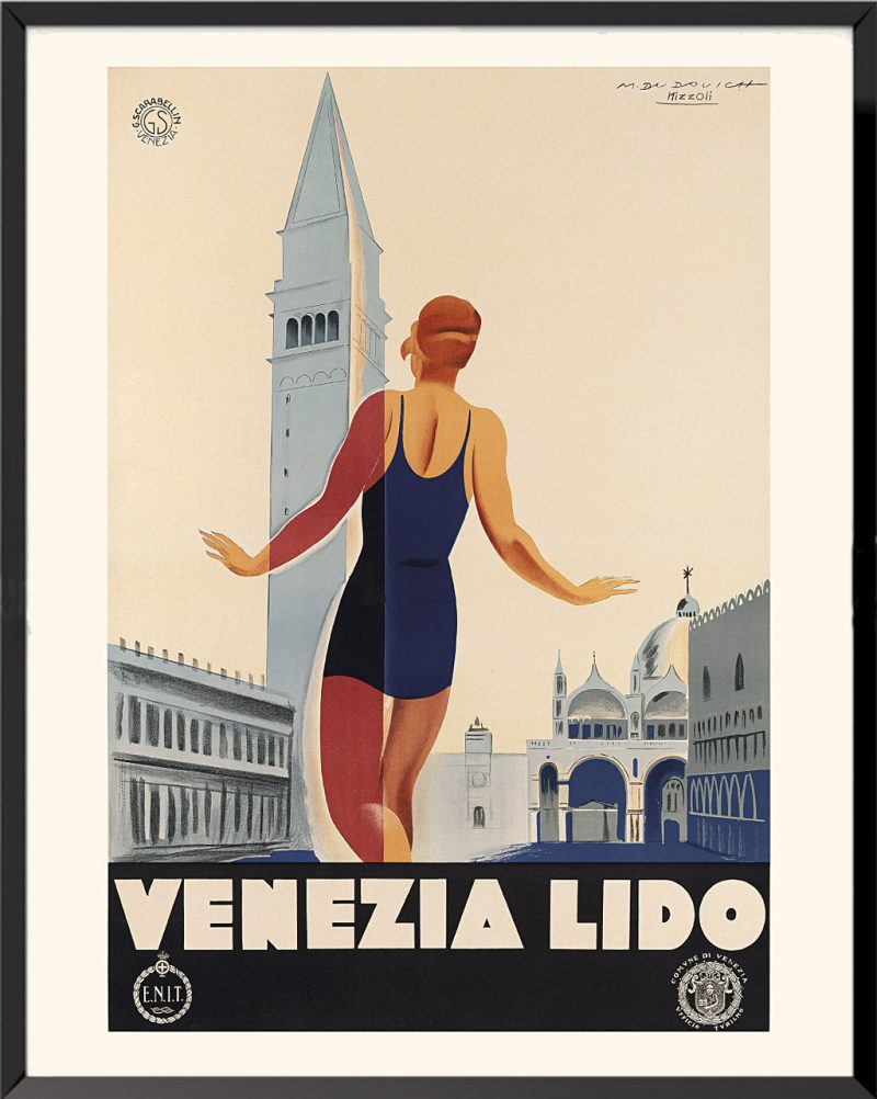 Affiche Venezia Lido de M. Dudovich et M. Nizzoli