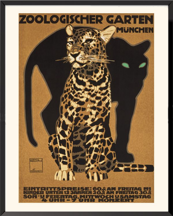 Poster Zoologischer Garten München by Ludwig Hohlwein