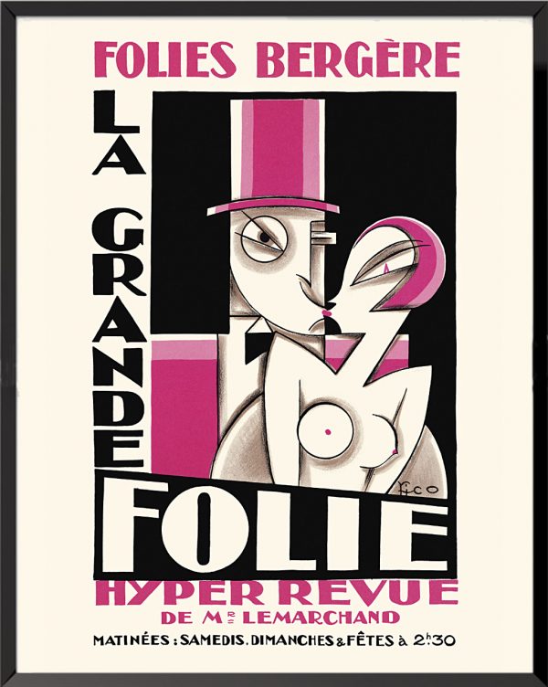 Poster La grande folie, Folies bergère by Maurice (Pico) Picaud