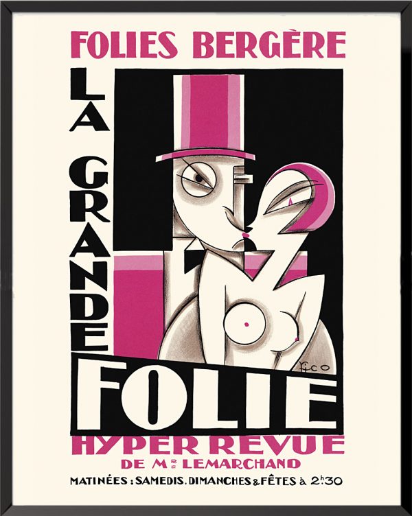 Affiche La grande folie, Folies bergères de Maurice (Pico) Picaud