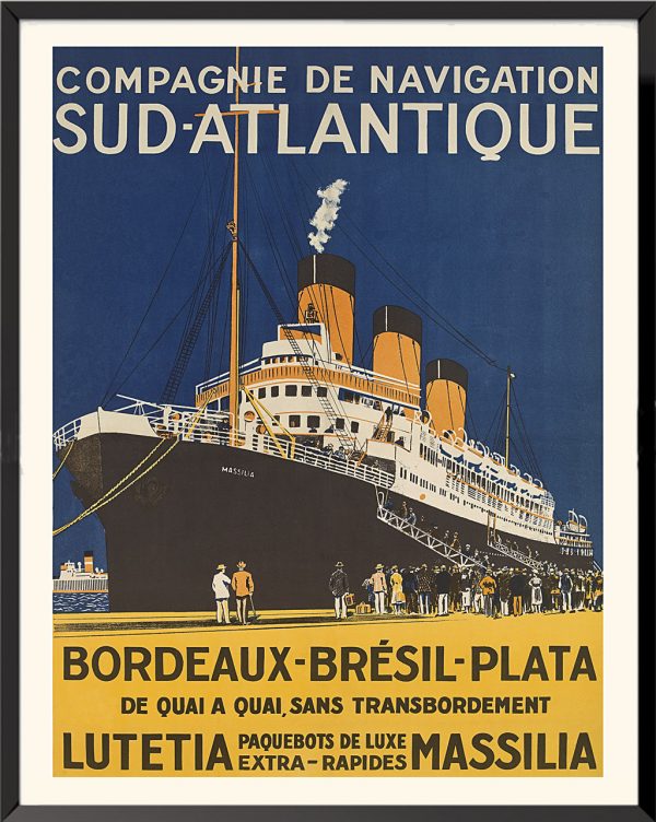 Poster Compagnie de Navigation Sud-Atlantique by Sandy Hook