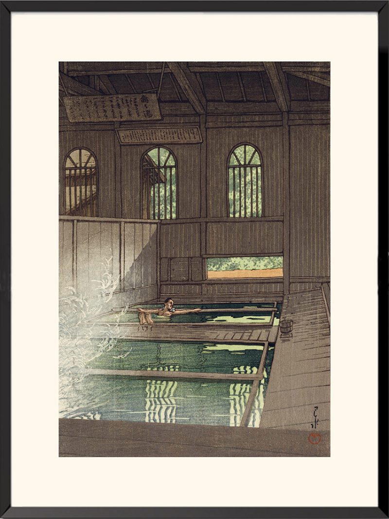 Illustration Station thermale Hoshi Hasui