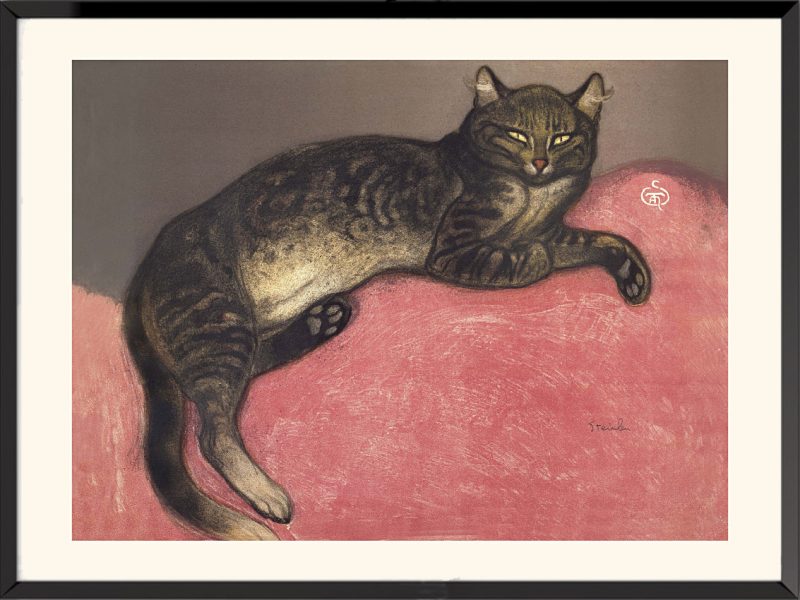Illustration L’Hiver, chat sur un coussin, Théophile-Alexandre Steinlen