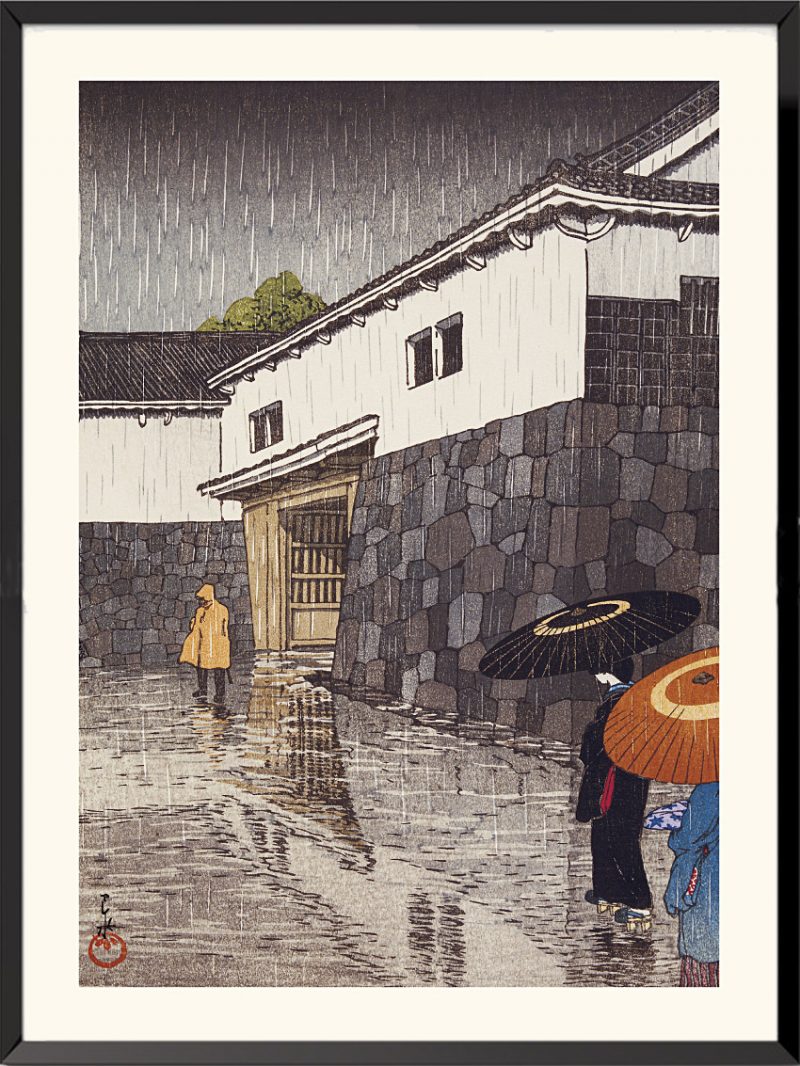 Estampe Uchiyamashita à Okayama de Kawase Hasui