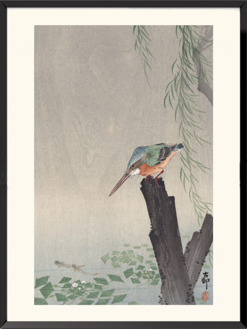 Estampe Martin-pêcheur de Ohara Koson