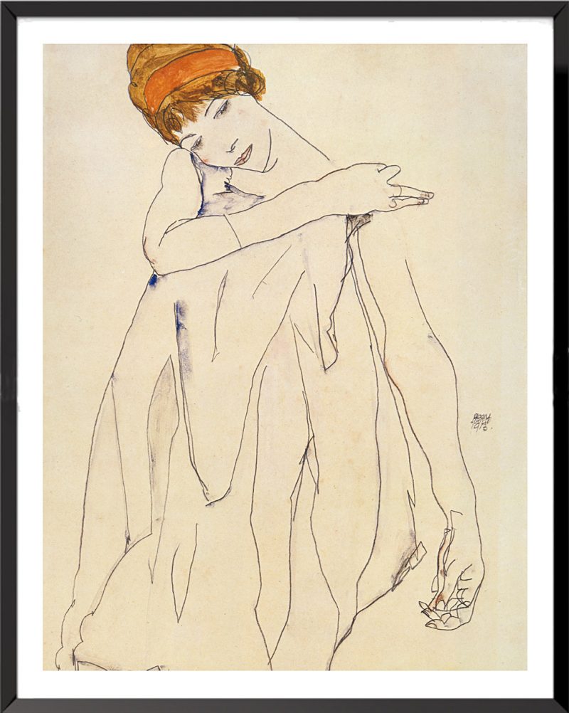 Illustration La danseuse, 1913 de Egon Schiele