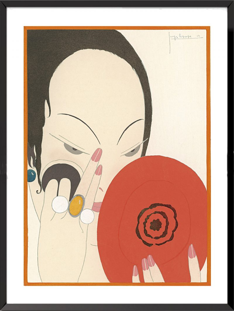 Illustration Le miroir rouge, 1914 de Georges Lepape