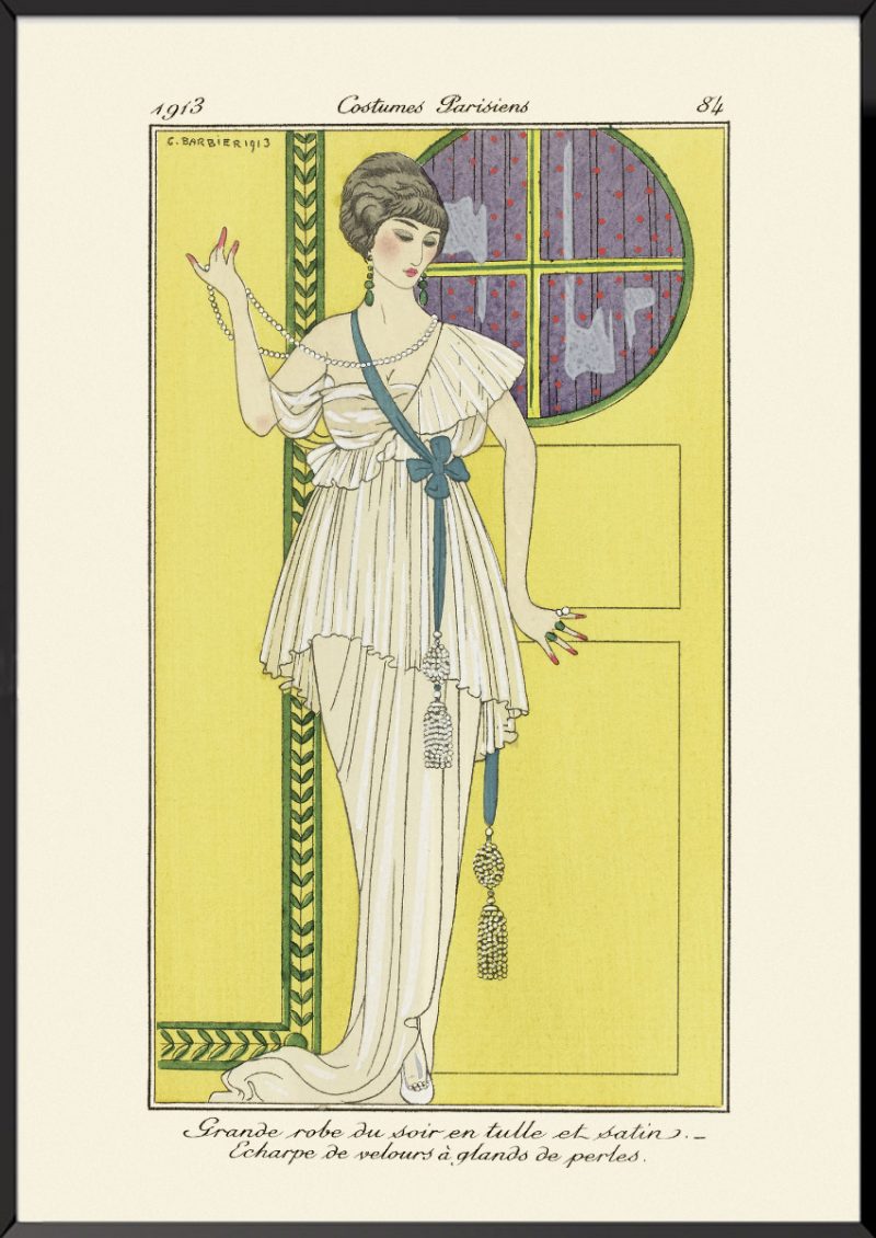 Illustration Georges Barbier Robe du soir en tulle