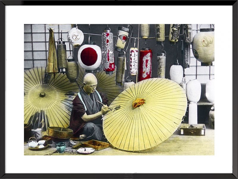 Le Japon ancien, l’ère Meiji Fabricant d’ombrelles (1900-1910)