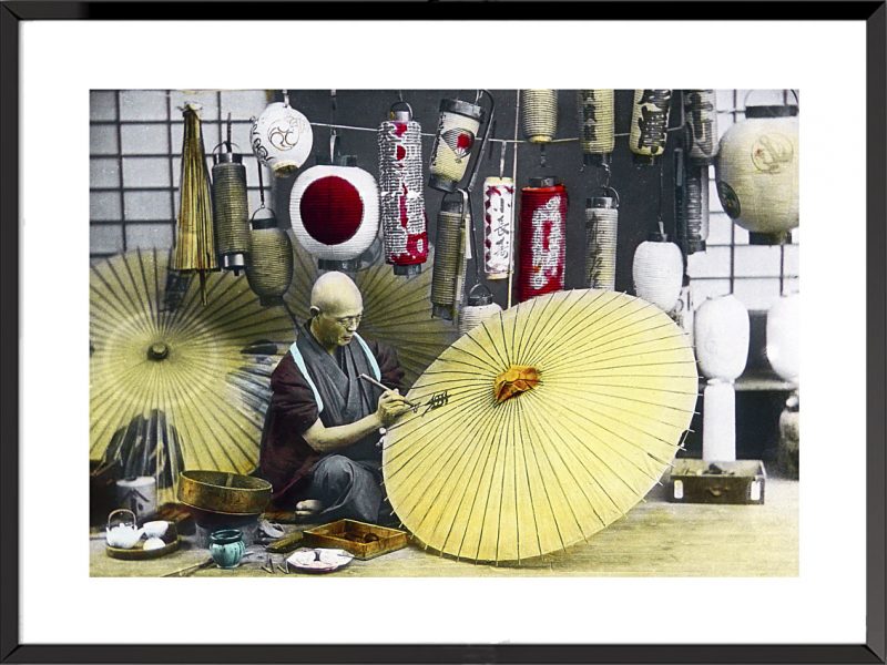 Le Japon ancien, l’ère Meiji Fabricant d’ombrelles (1900-1910)