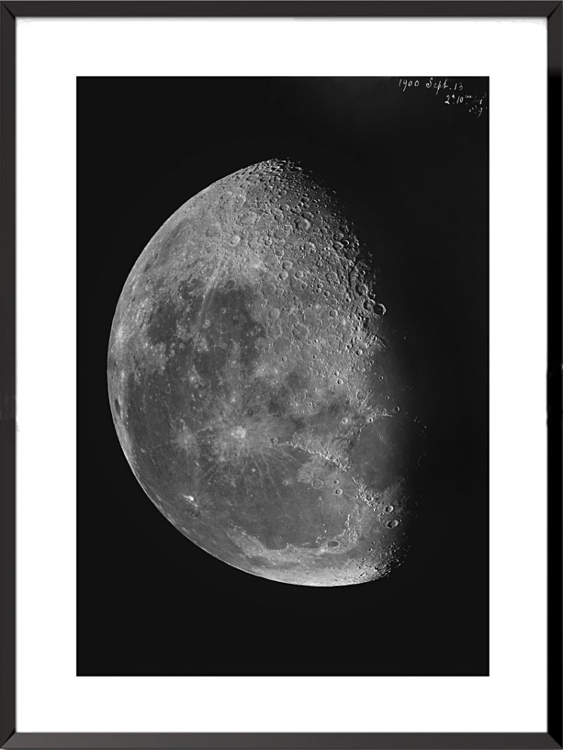 Photo Les clichés de la lune, 13 spetembre 1900 de Loewy et Puiseux