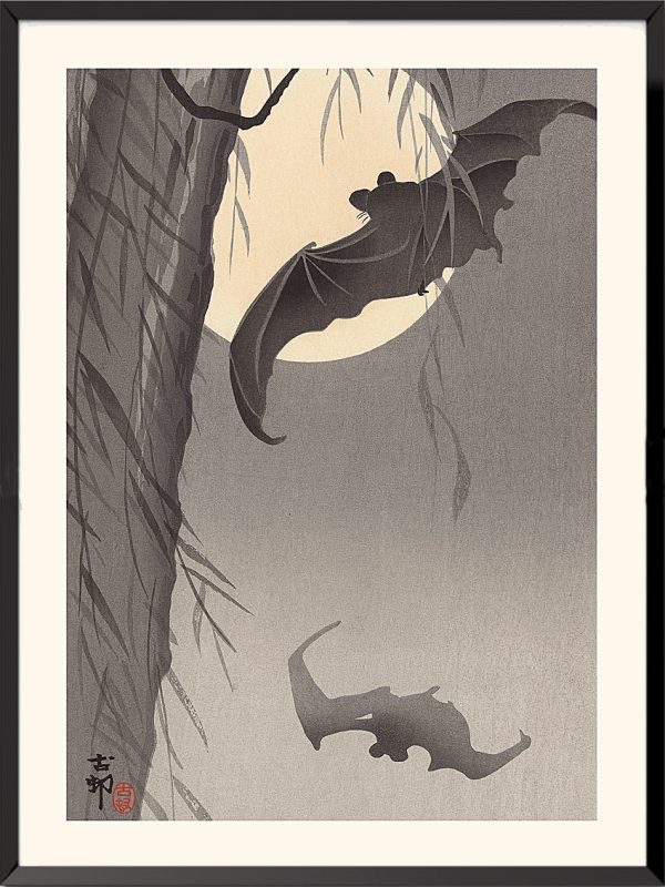 Estampe Bats de Ohara Koson