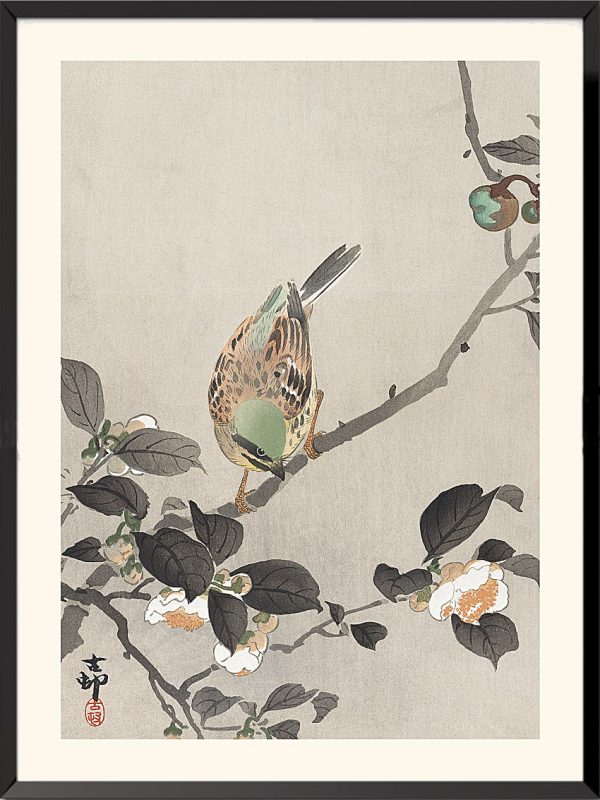 Sparrow print by Ohara Koson