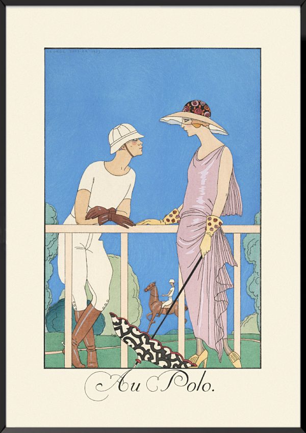 Illustration georges barbier playing polo