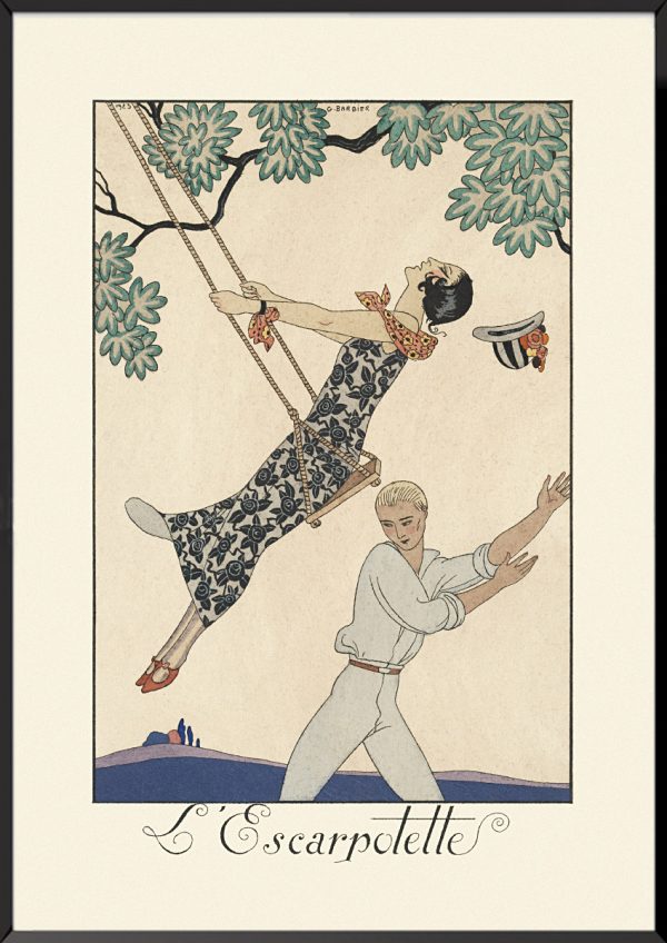 Illustration georges barbier the rope-swing