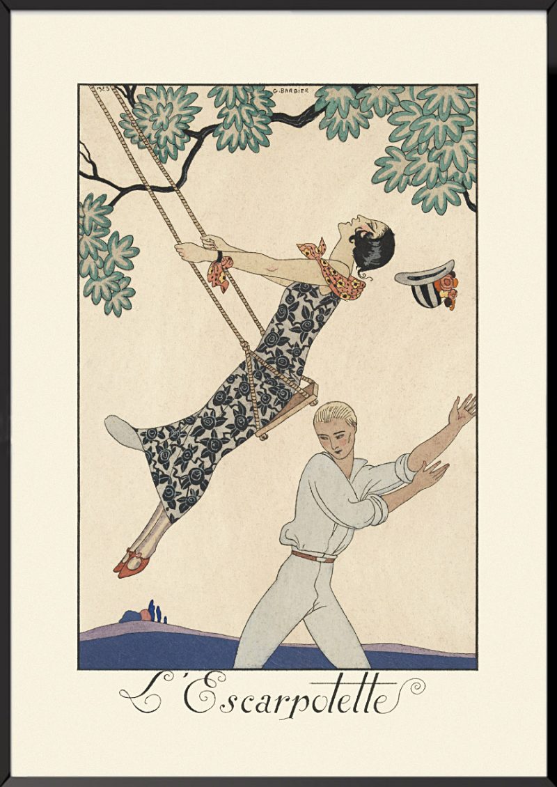 Illustration georges barbier l'escarpolette