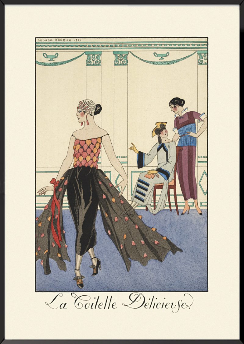 Illustration georges barbier la toilette délicieuse