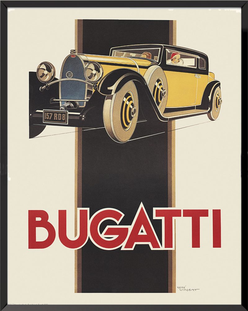 Poster rene vincent bugatti