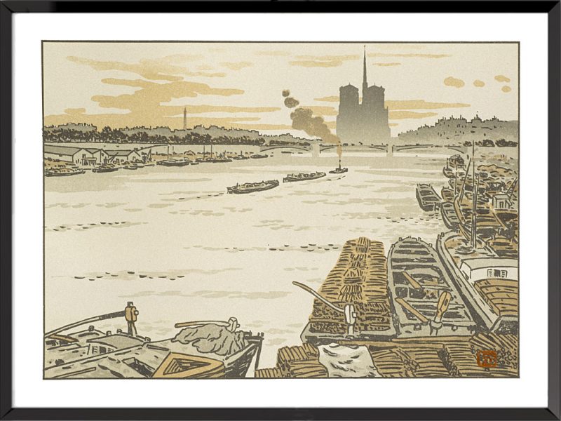 Illustration henri riviere from the austerlitz bridge