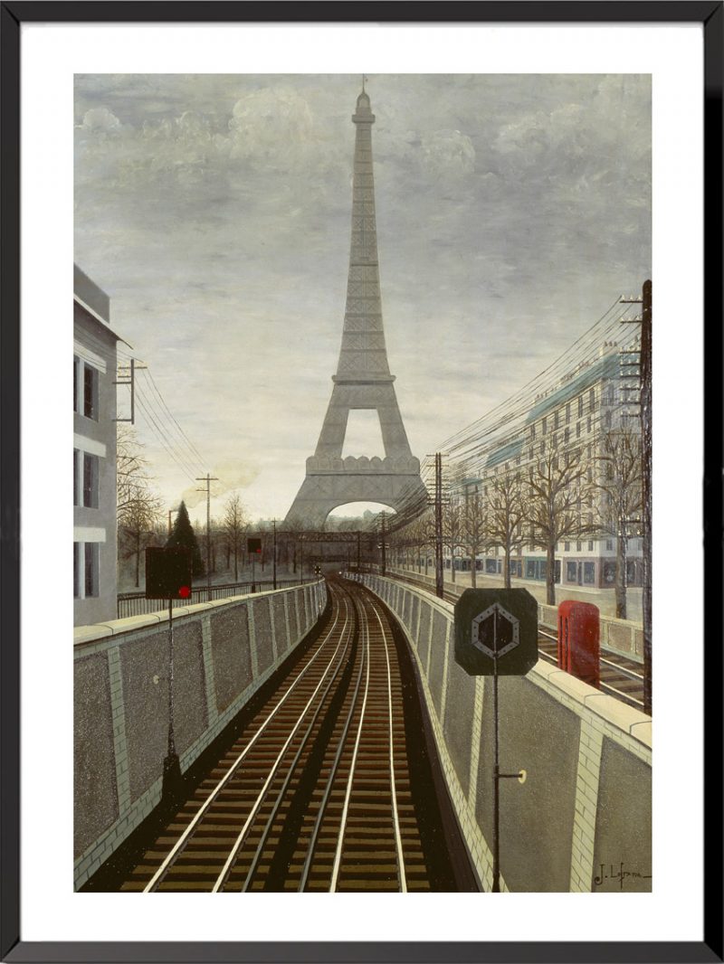 Illustration jules lefranc la tour eiffel et le chemin de fer de versailles