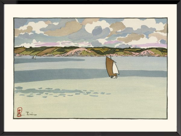 print Henri Rivière, Boat, bay of La Fresnaye (Saint-Cast)