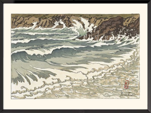 Print by Henri Rivière, Foam after a wave (Tréboul)