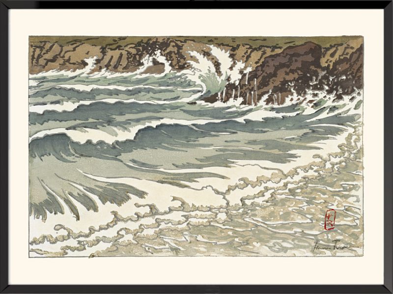 Estampe d'Henri Rivière, L’écume après la vague (Tréboul)