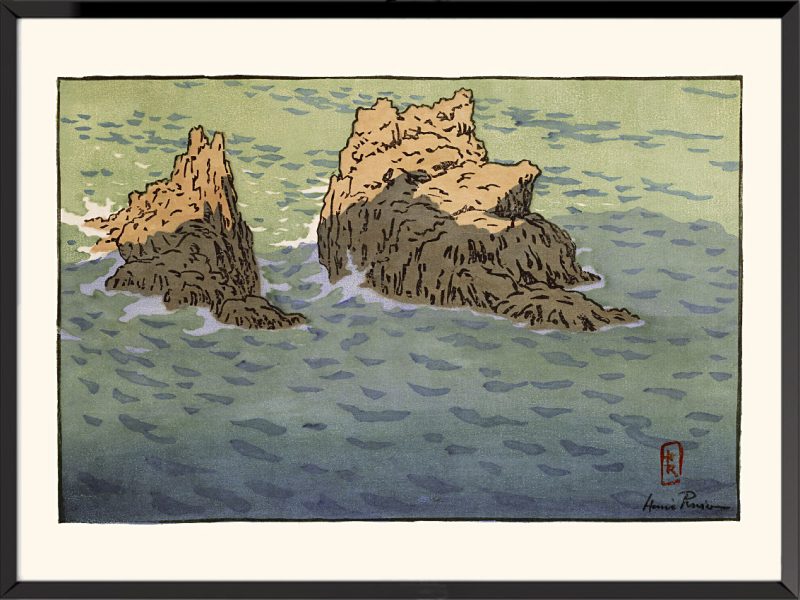 Print henri Rivière, Ar-Frich rock (Ploumanac’h)