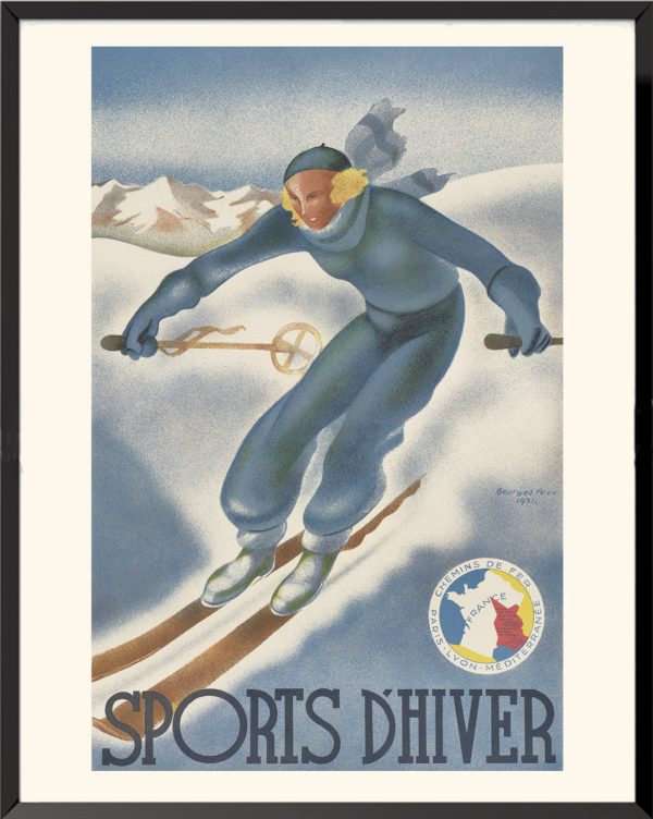 Affiche Sports d'hiver par Georges Arou