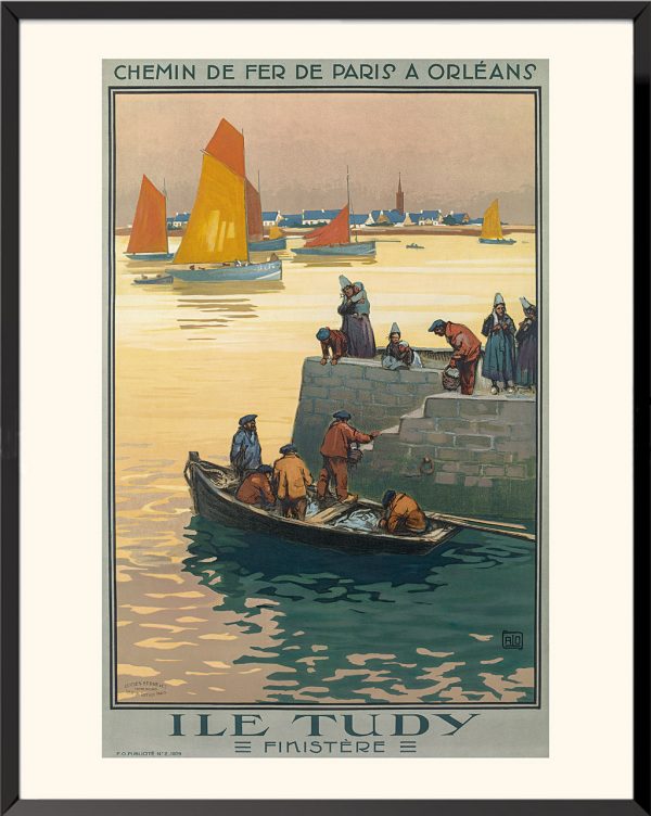 poster charles jean hallo île tudy finistère