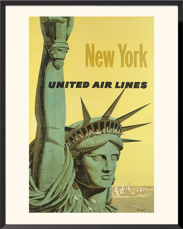 poster stan galli new york united airlines