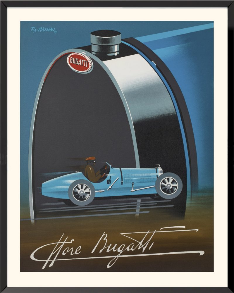 Affiche Ettore Bugatti de Pierre Fix-Masseau