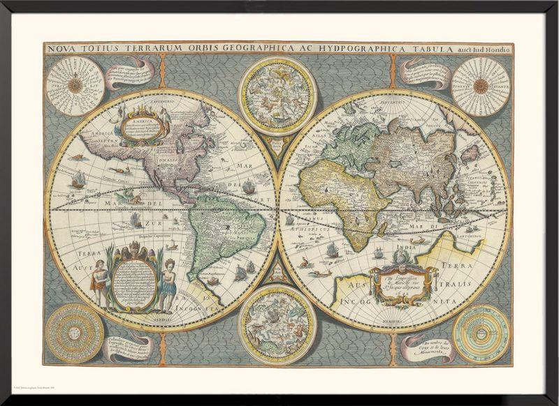 Carte ancienne, planisphère par Pierre Mariette