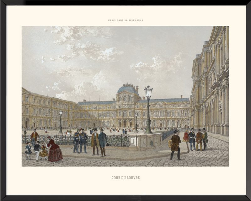 Cour du Louvre Paris dans sa splendeur