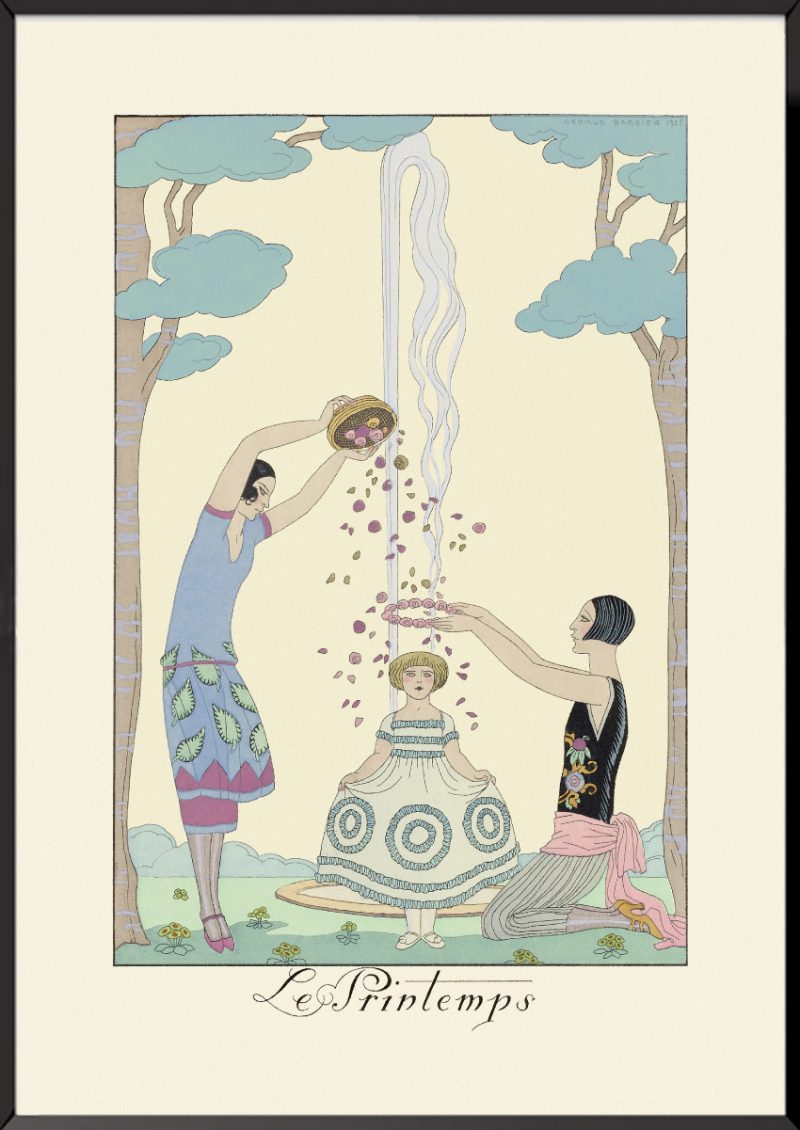Illustration le printemps Georges Barbier