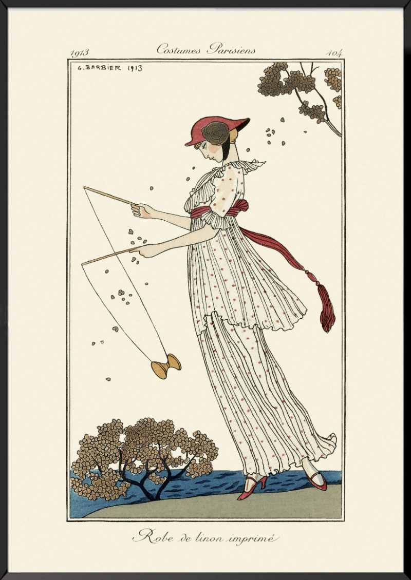 Robe de linon imprimé Journal des dames et des modes