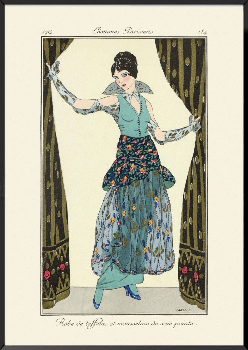 Robe de taffetas et mousselin Journal des dames et des modes