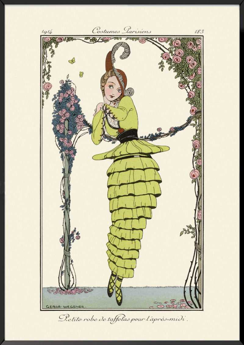 Petite robe de taffetas pour l'après-midi Journal des dames et des modes