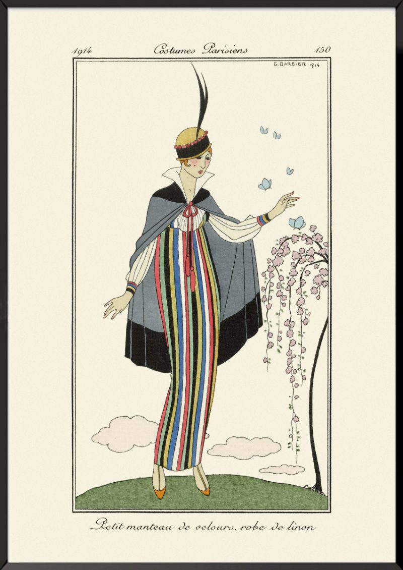 Illustration Georges Barbier Petit manteau de velours