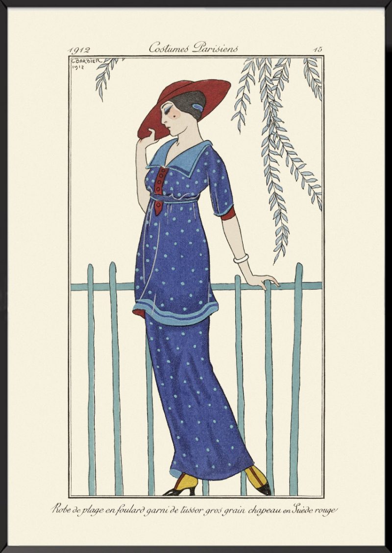 Illustration Georges Barbier Robe de plage en foulard