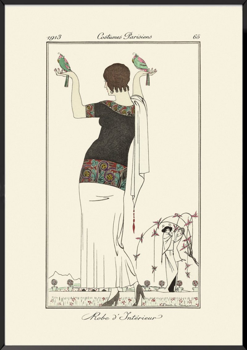 Illustration Robe d'intérieur Journal des dames et des modes