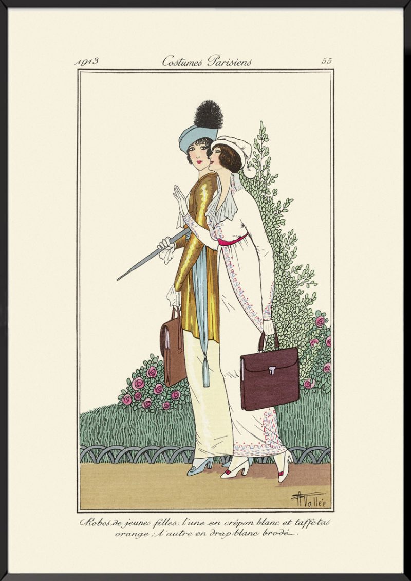 Illustration Robes de jeunes filles Journal des dames et des modes