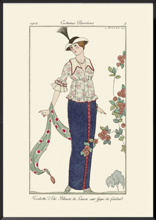 Illustration toilette d'été Journal des dames et des modes