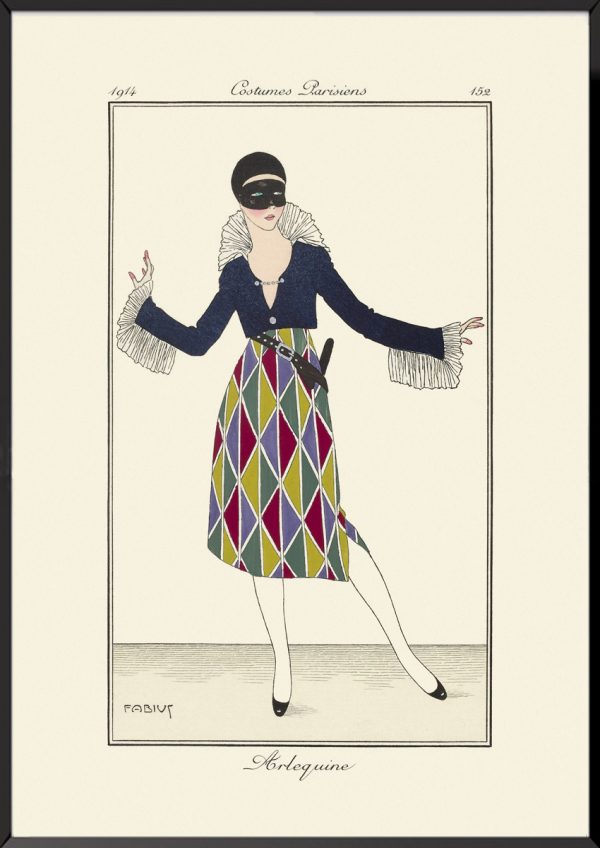 Illustration Arlequine Journal des dames et des modes