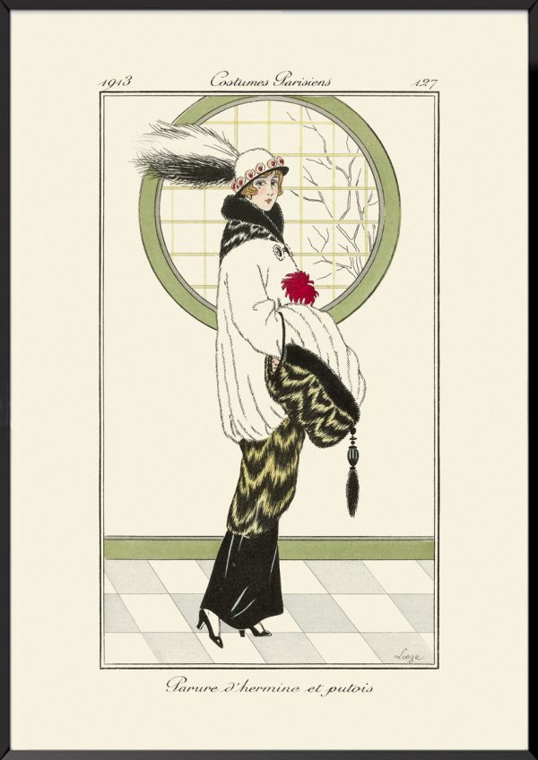 Illustration Parure d'hermine et putois Journal des dames et des modes
