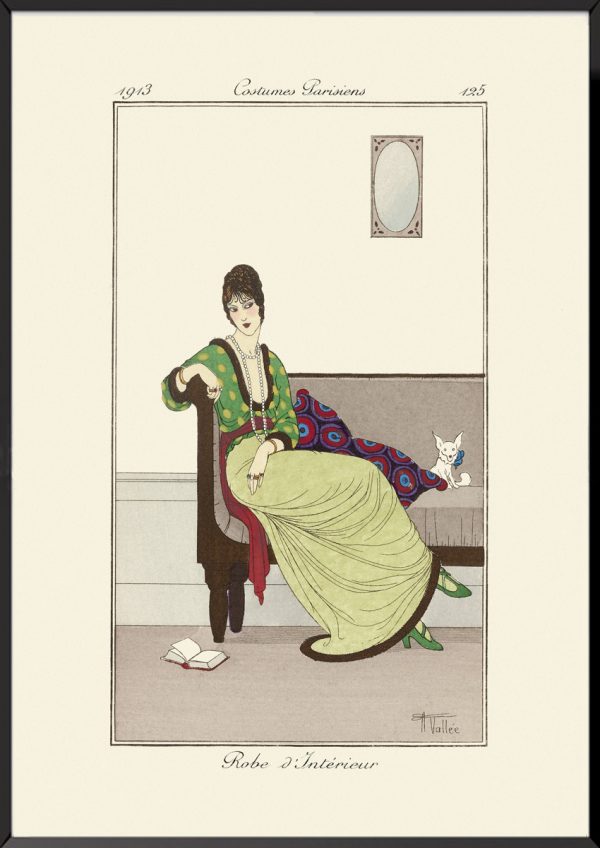 Illustration Robe d'intérieur Journal des dames et des modes Vallée